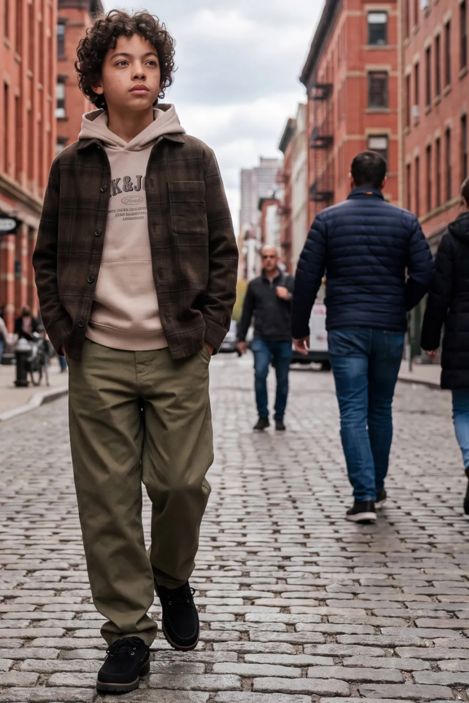 Jack & Jones Junior barrel casual broek groen, foto 3