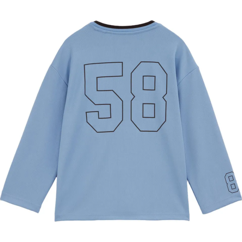 WE Fashion longsleeve met tekst lichtblauw, foto 3