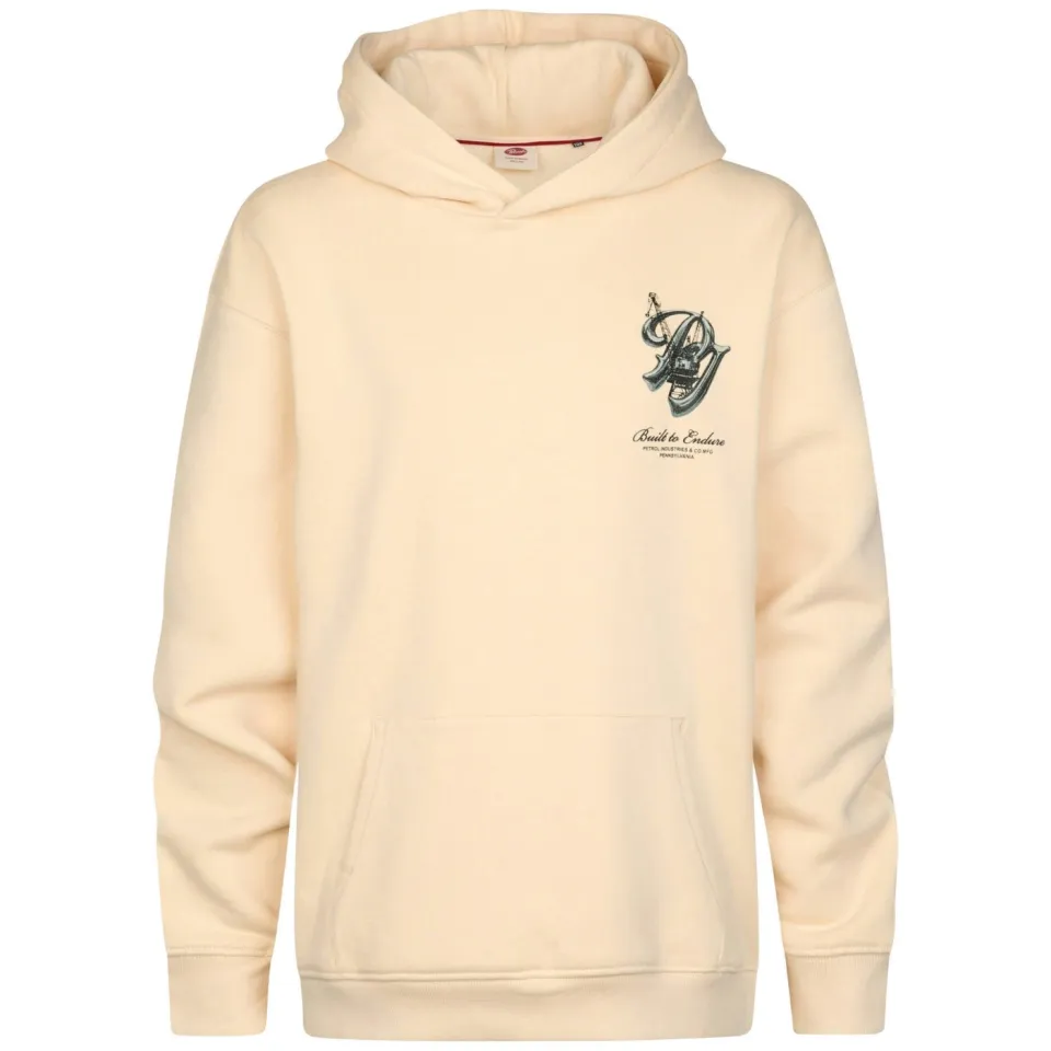 Petrol Industries hoodie met backprint - crème, foto 2
