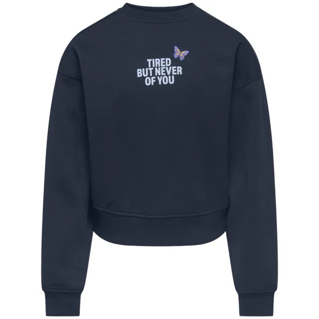Only KIDS ONLY GIRL sweater met backprint - donkerblauw