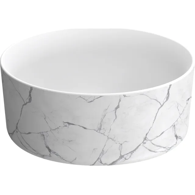 Best Design Waskom Best Design Color 37,5 x 37,5 x 16 cm Mat Wit Marble