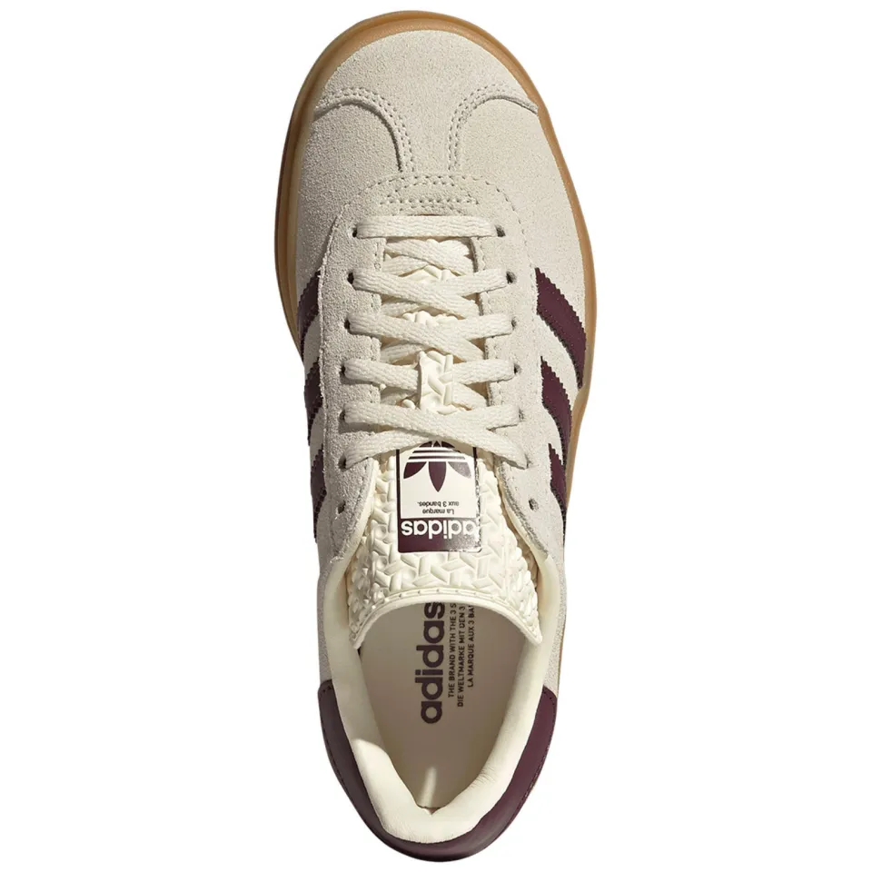 Adidas Originals Gazelle Bold leren sneakers - crème/bordeaux, foto 6