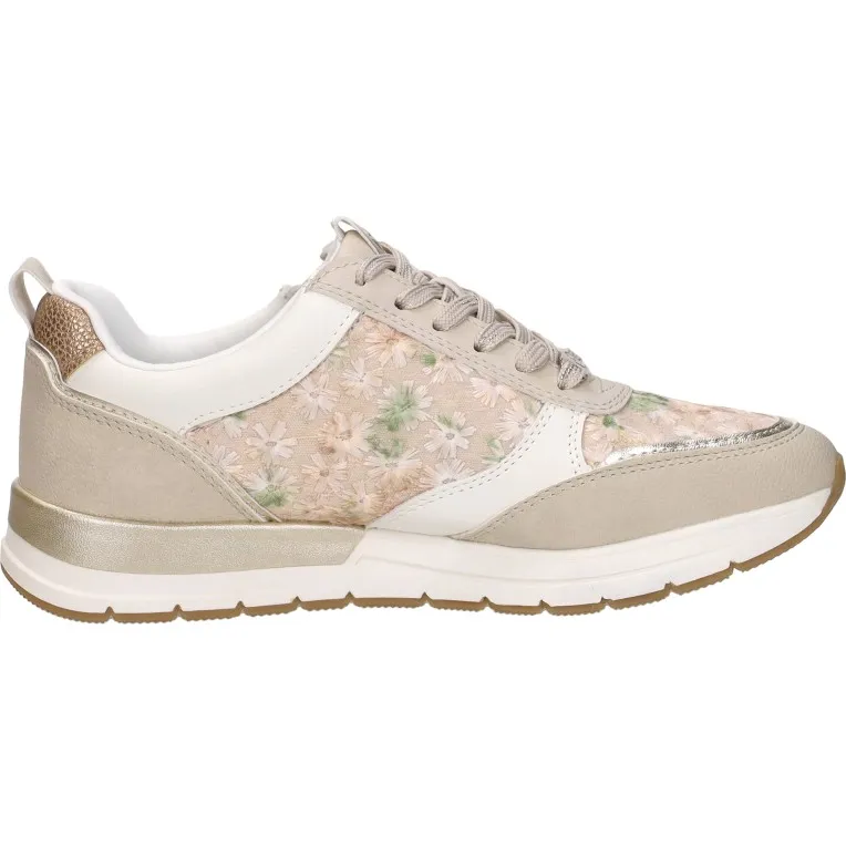 Tamaris lage sneakers beige