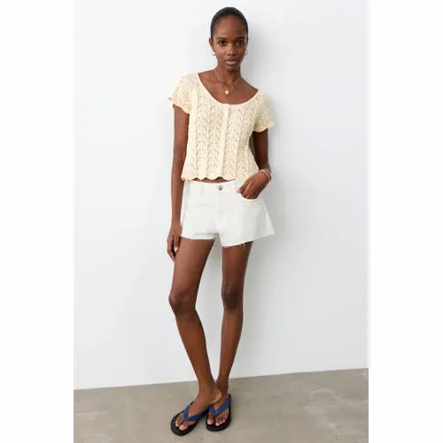 Mango Teen denim short wit