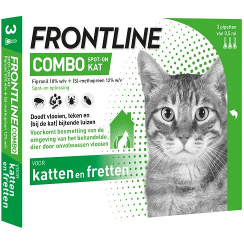 Frontline Combo spot-on kat vlooien- en tekenmiddel
