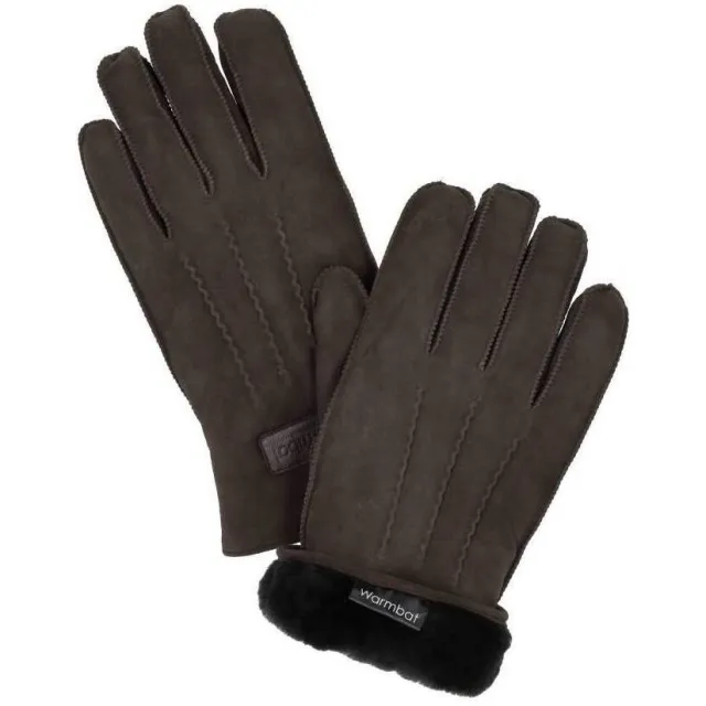 Warmbat Gloves Men suède handschoenen bruin, foto 2