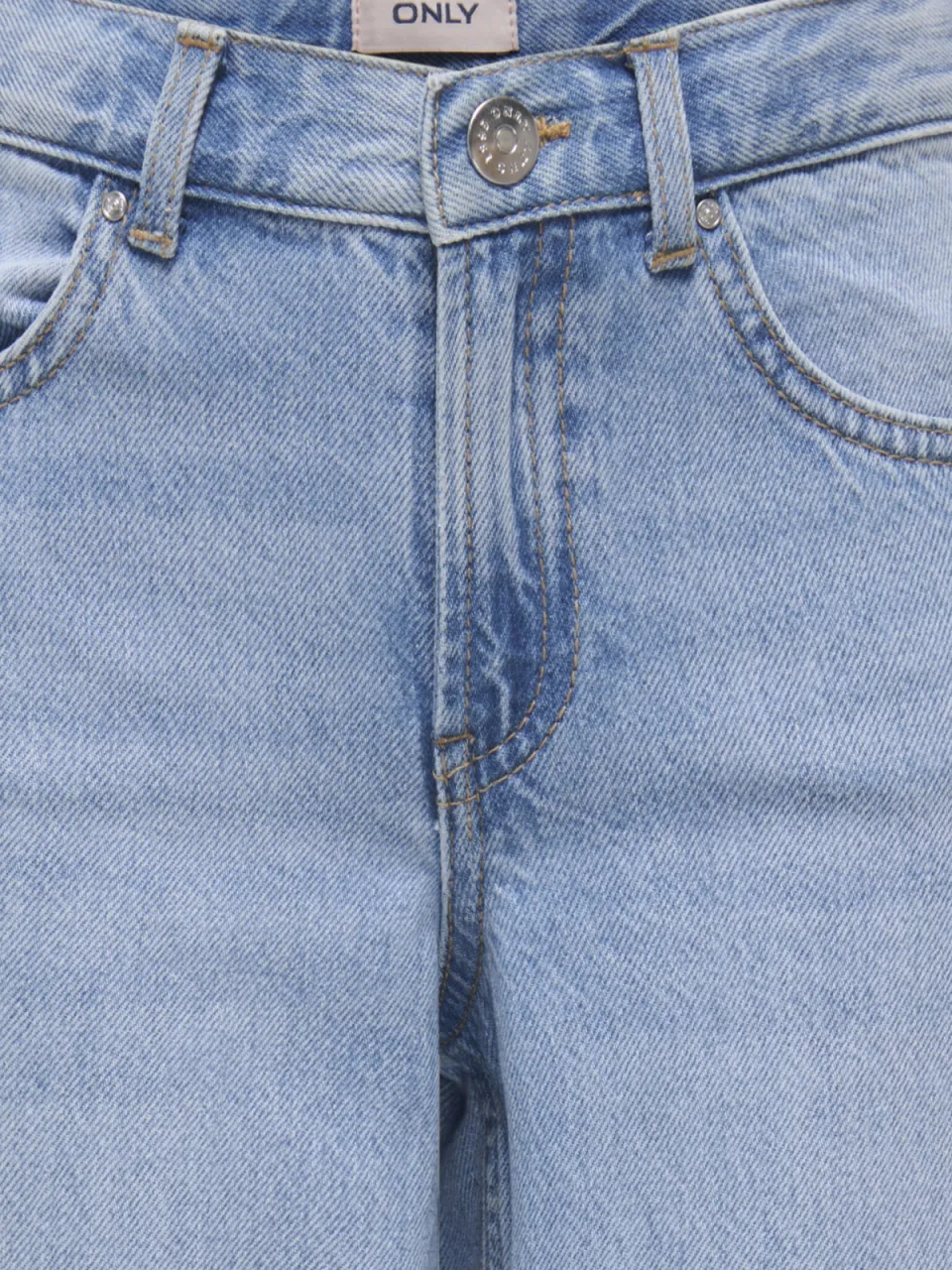 KIDS ONLY GIRL high waist wide leg jeans light blue denim Blauw Effen, foto 3