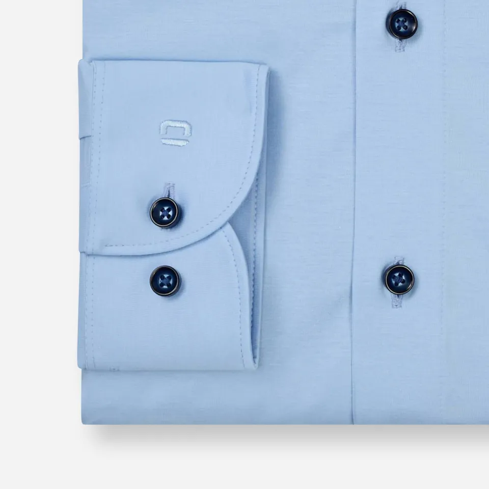 Olymp jersey overhemd 24/7 - Luxor modern fit lichtblauw, foto 3