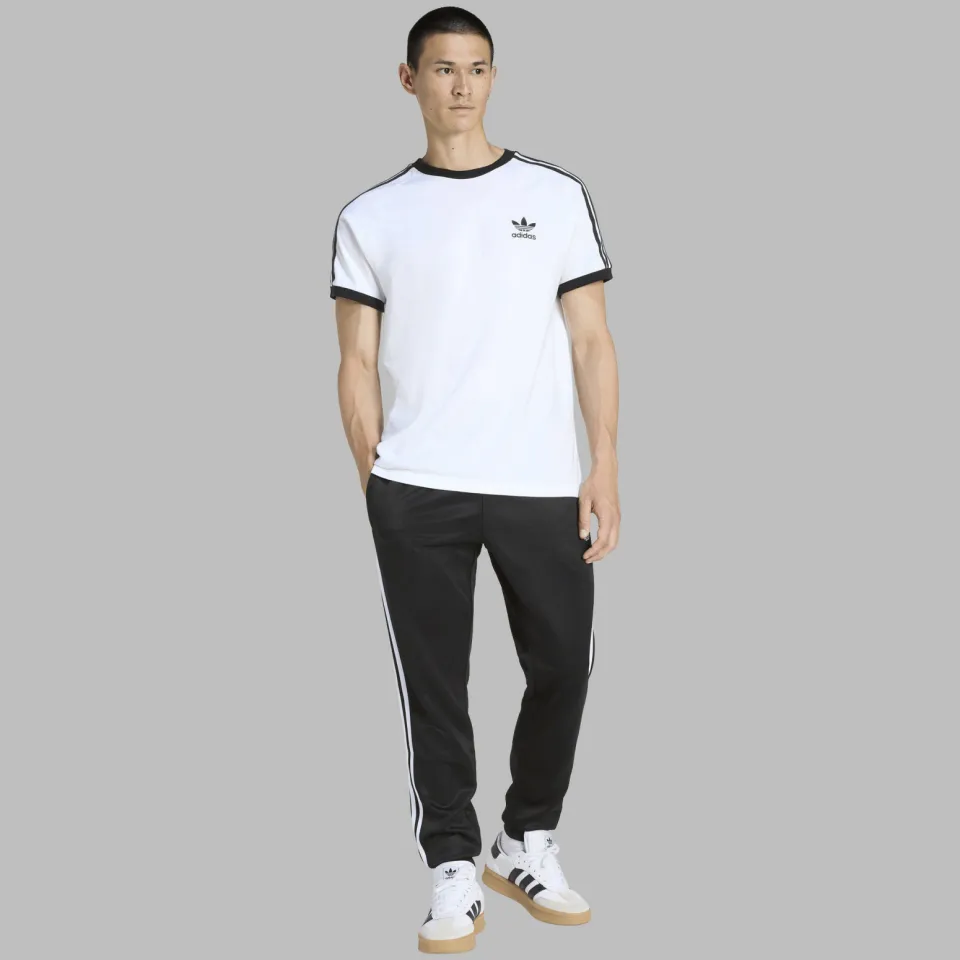 Adidas SST slim fit joggingbroek zwart Zwart/wit