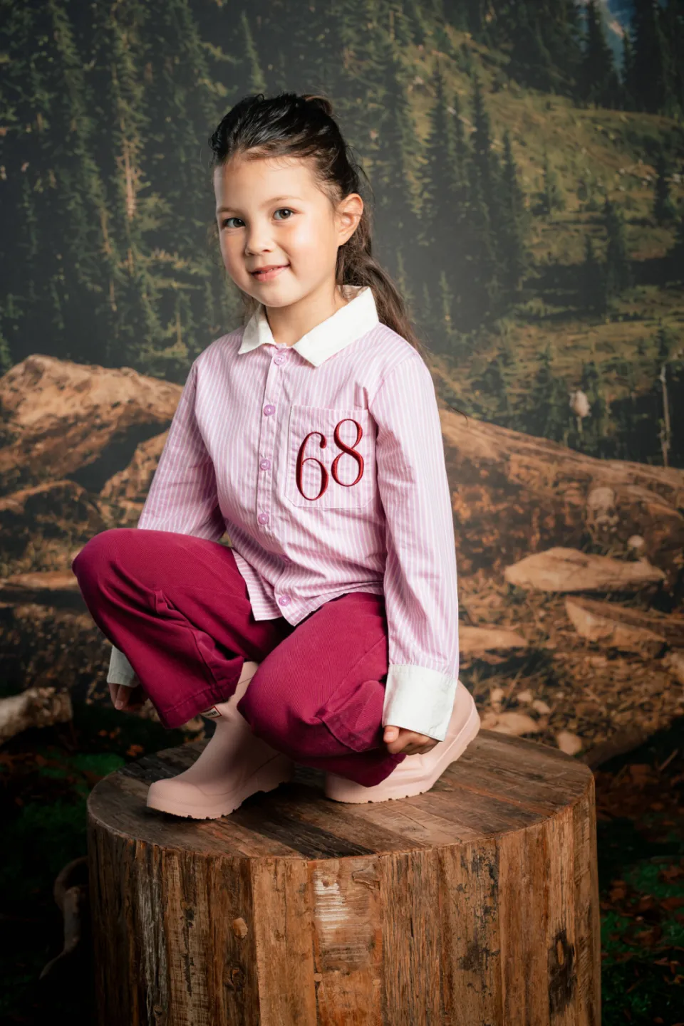 QPI gestreepte blouse lichtroze, foto 5