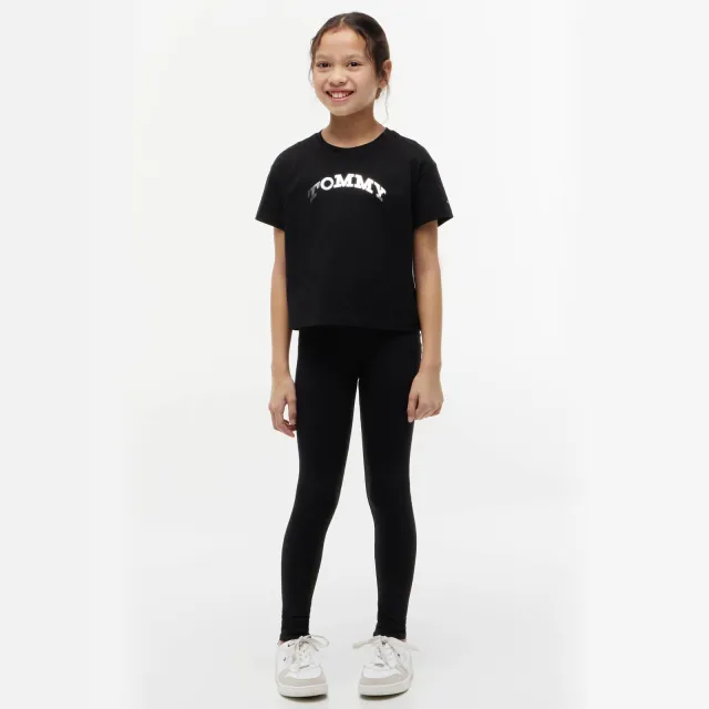 Tommy Hilfiger legging en T-shirt set met logo - zwart