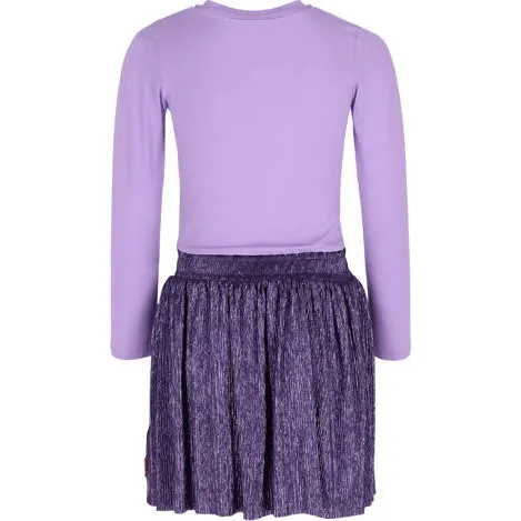 B.Nosy Daisy midi jurk met glitters en print paars, foto 3