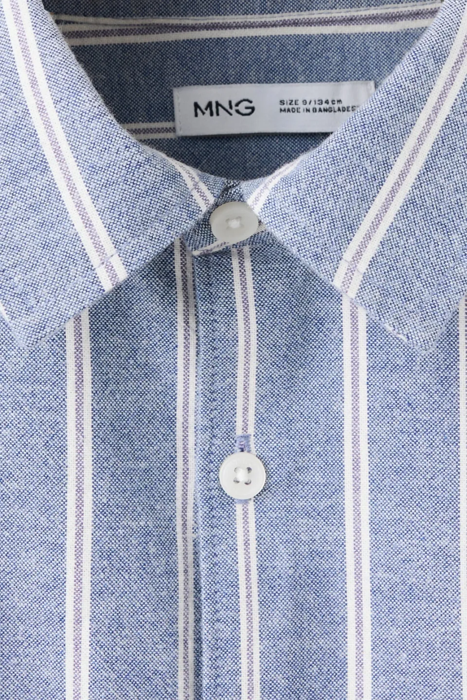 Mango Kids gestreept overhemd - blauw, foto 4