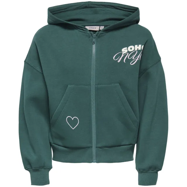 Only KIDS ONLY GIRL sweatvest met backprint - groen