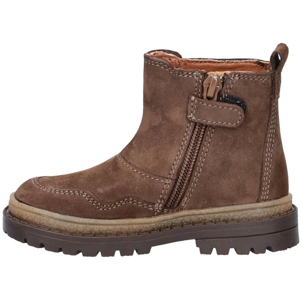 Nelson Kids leren enkelboots met profielzool - bruin, foto 4