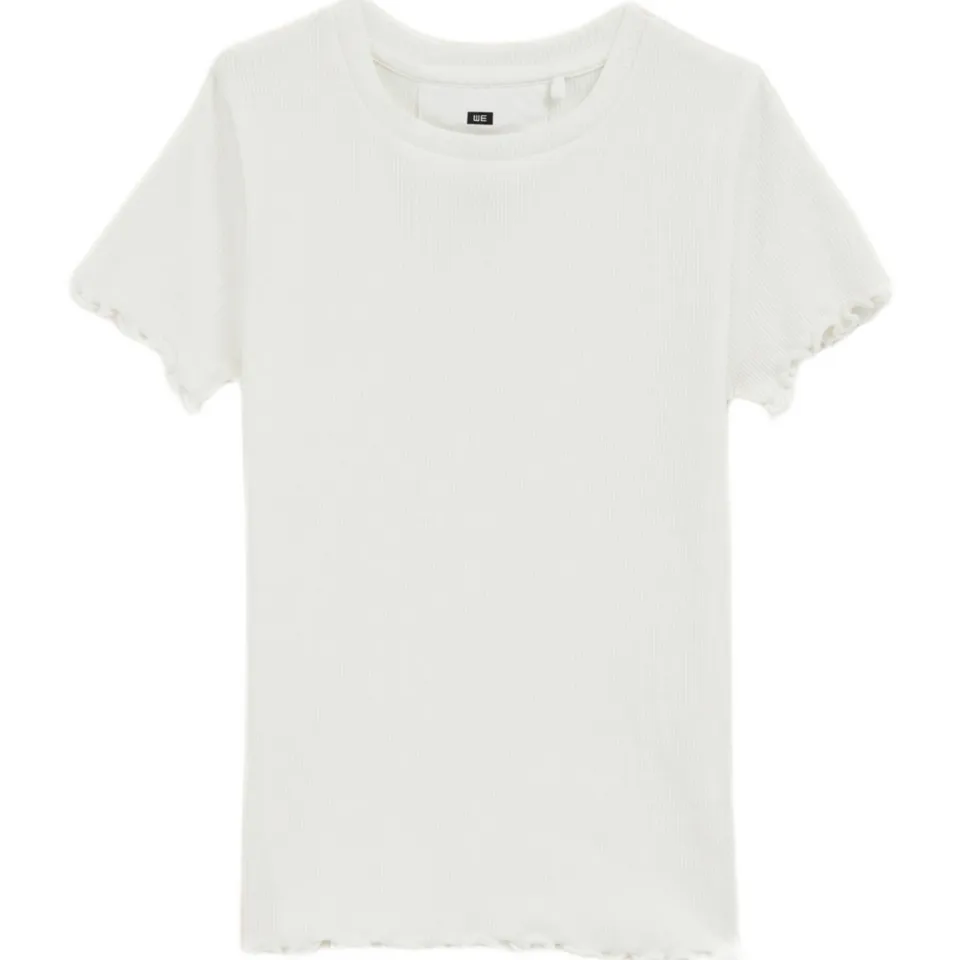 WE Fashion T-shirt met ruches ecru, foto 2