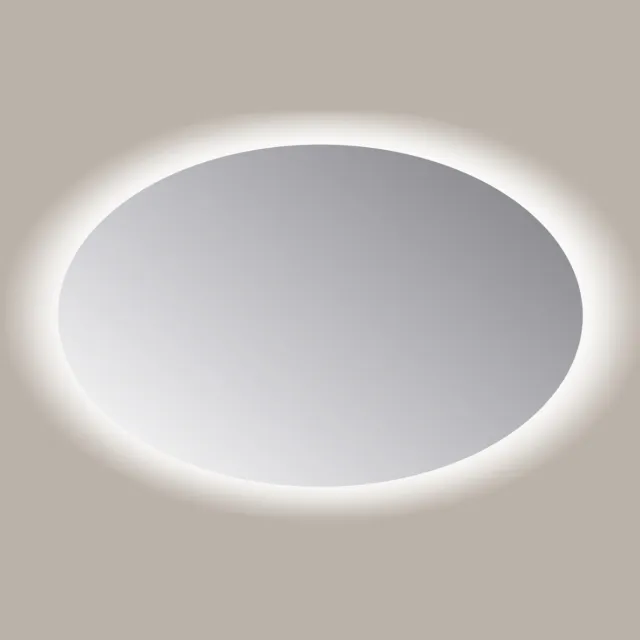 Sanicare Spiegel Ovaal Sanicare Q-Mirrors 70x100 cm PP Geslepen LED Cold White Zonder Sensor