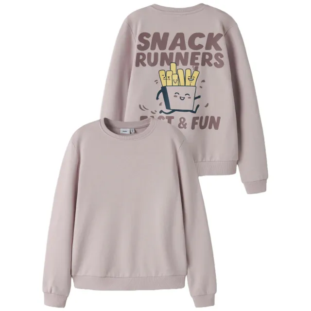 GUPPY MINI sweater met backprint - lila