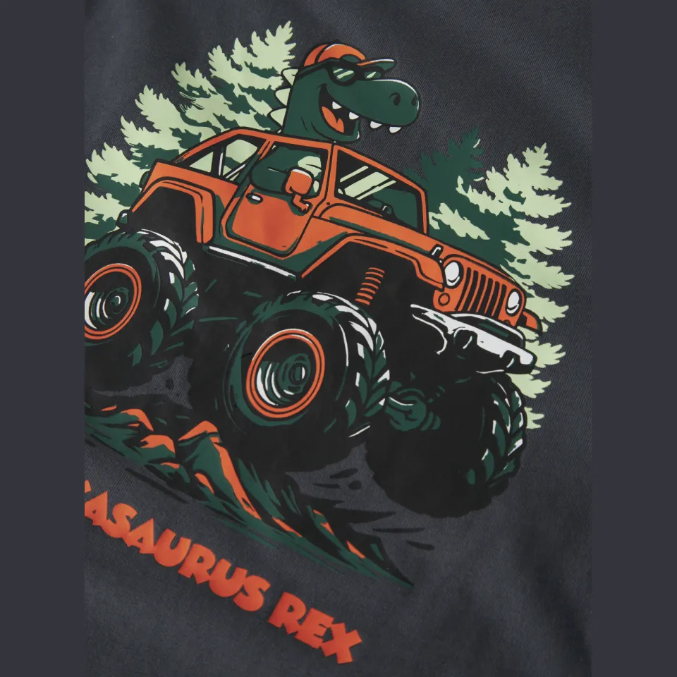 NAME IT MINI longsleeve met backprint grijs, foto 4