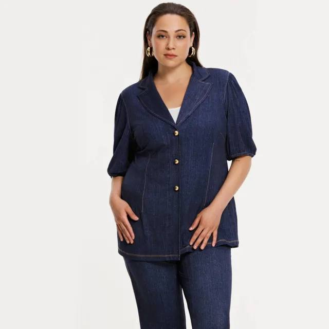 Yoek flared jeans dark blue denim