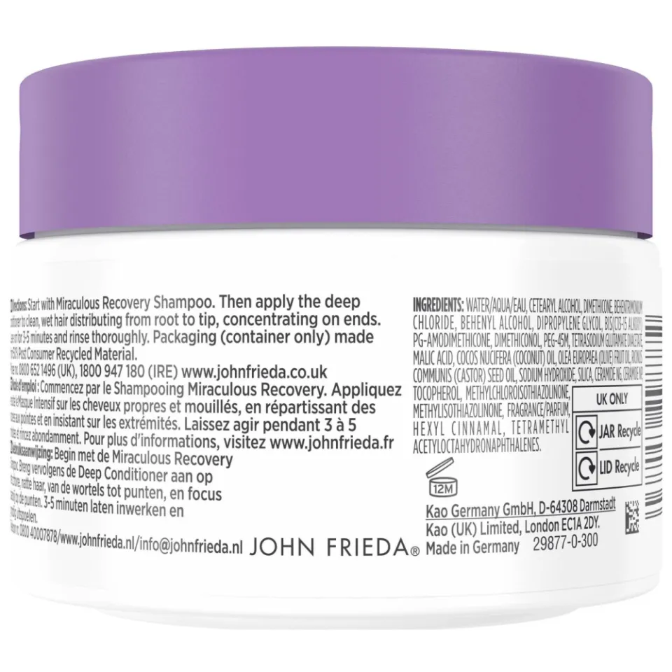 John Frieda Frizz Ease Miraculous Recovery Deep conditioner - 250 ml, foto 5