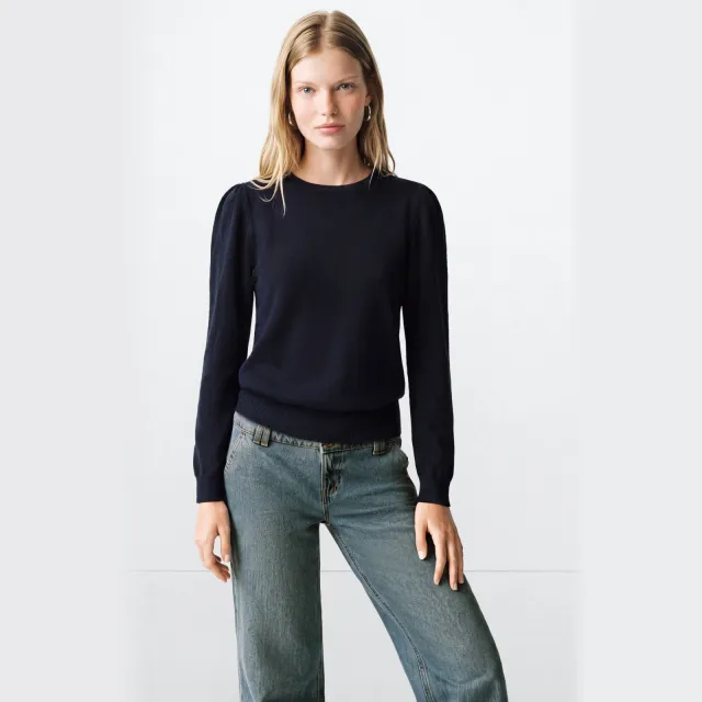 Mango TEEN gebreide trui - donkerblauw