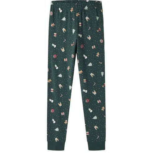 NAME IT kerst pyjama met print groen, foto 2