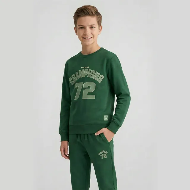 Cars sweater met print - donkergroen