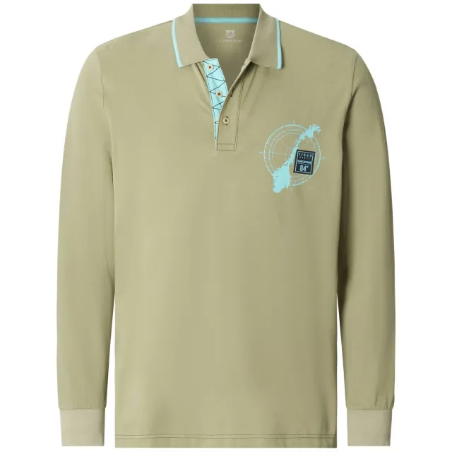 Jan Vanderstorm +FIT Collectie regular polo Plus Size FREDMAR olijfgroen