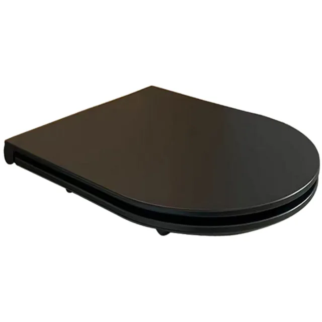 Wiesbaden Flatline toiletzitting softclose mat zwart