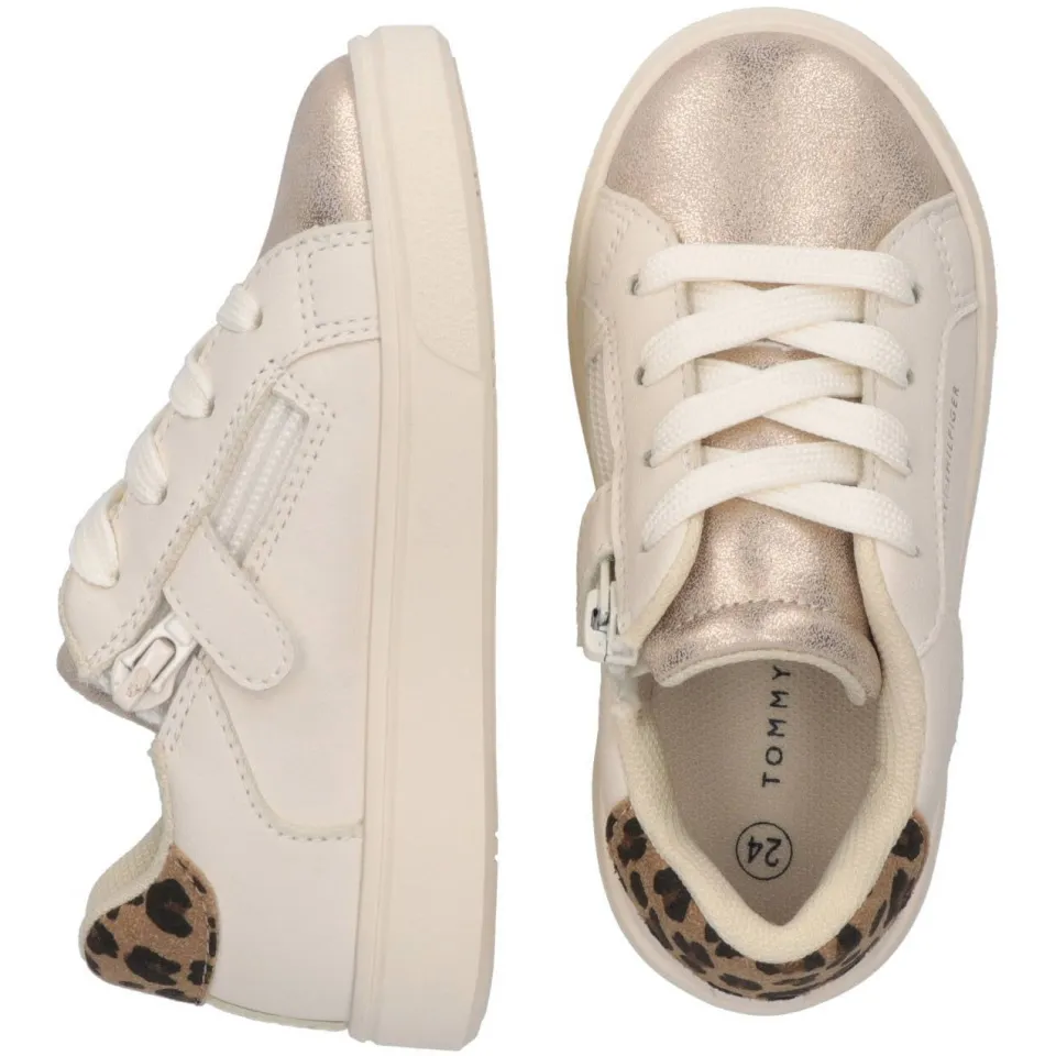 Tommy Hilfiger sneakers beige met panterprint, foto 5