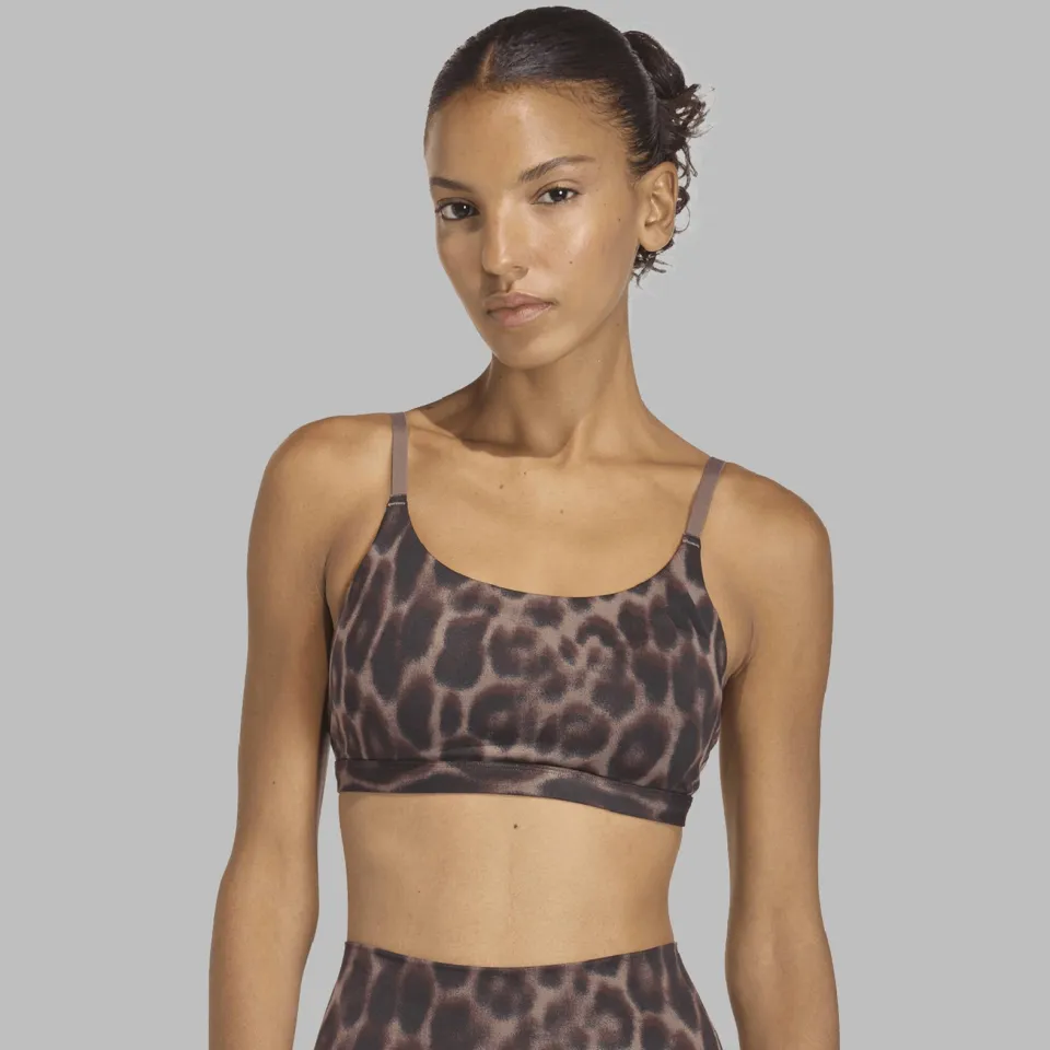 Adidas Performance Optimé sport-bh light support - panterprint bruin/zwart, foto 5