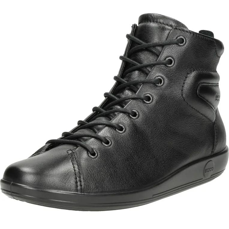 Ecco Soft 2.0 hoge sneaker zwart, foto 3