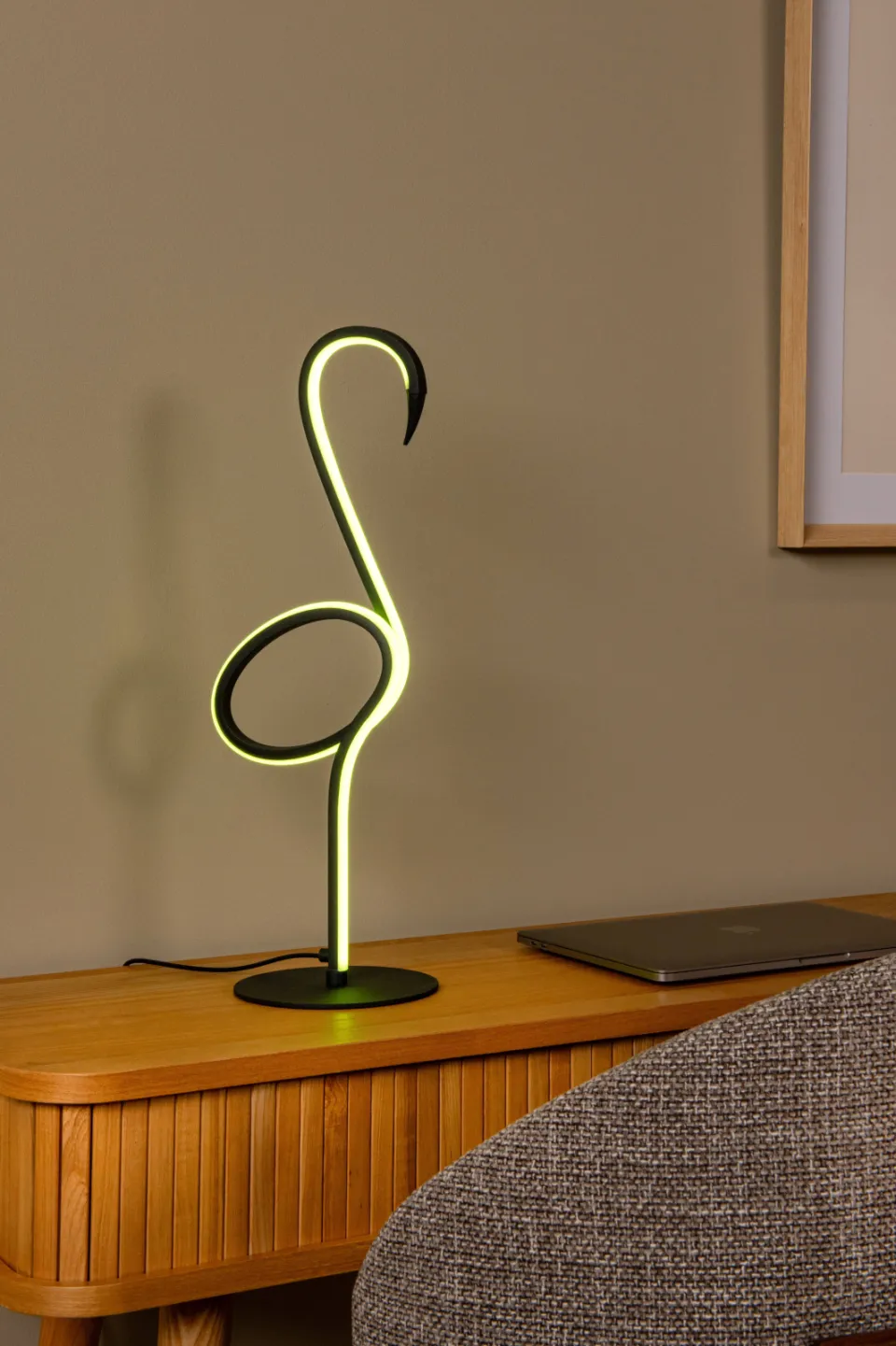 Lucide FLAMINGO RGB tafellamp zwart, foto 4