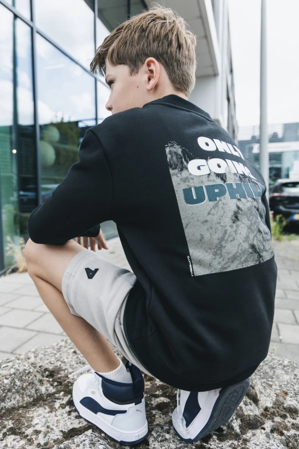 TYGO & vito NextGen sweater met backprint zwart, foto 7