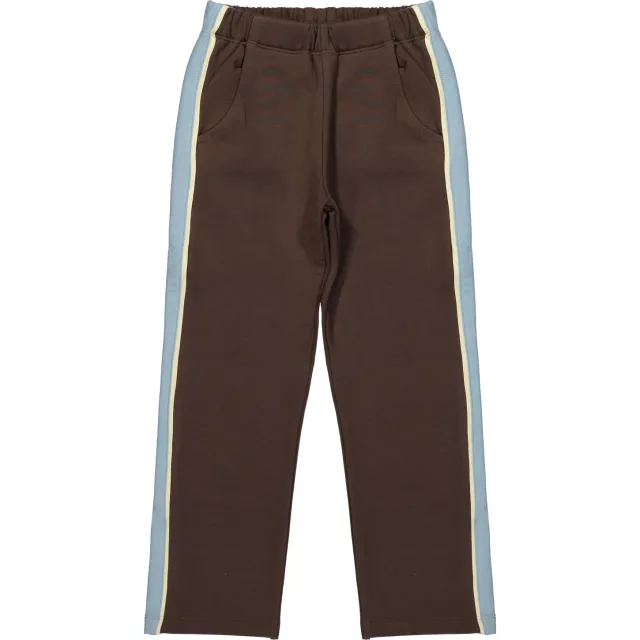 Riffle Amsterdam joggingbroek donkerbruin lichtblauw, foto 2