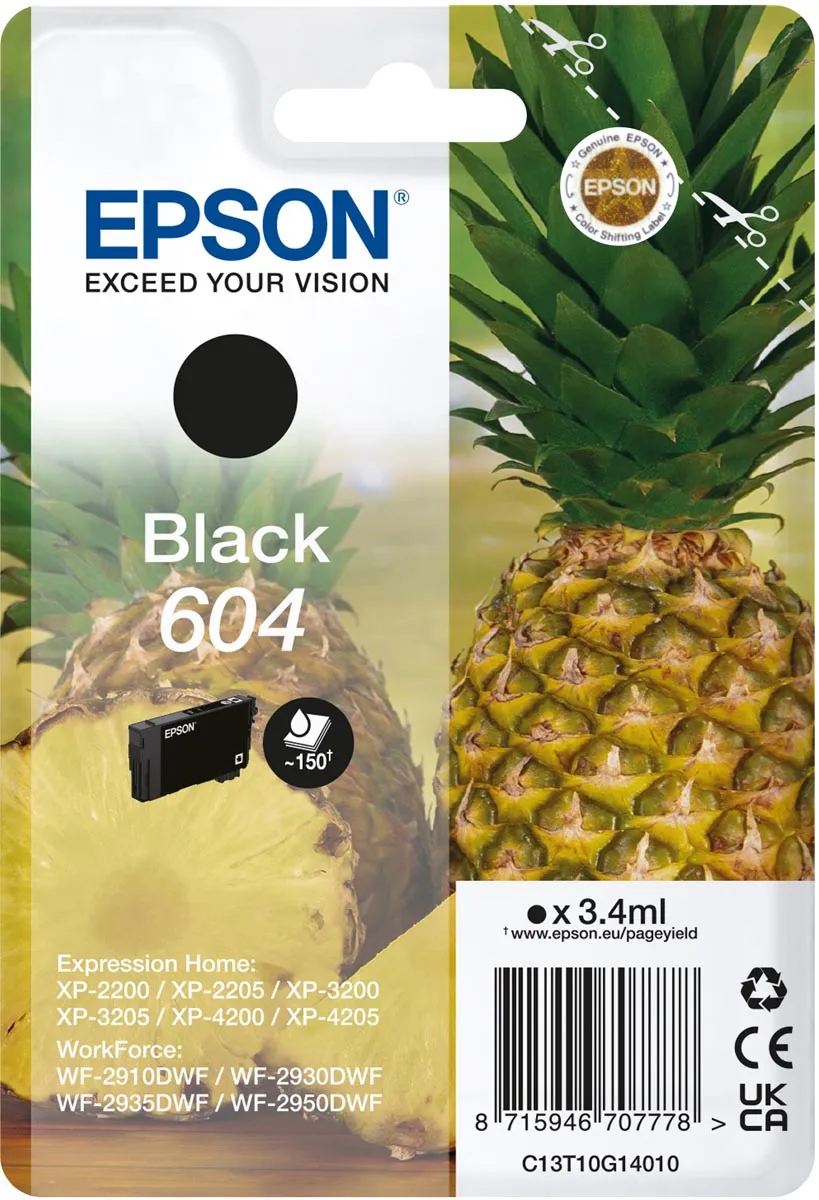 Epson 604 inktcartridge zwart 150 pagina's