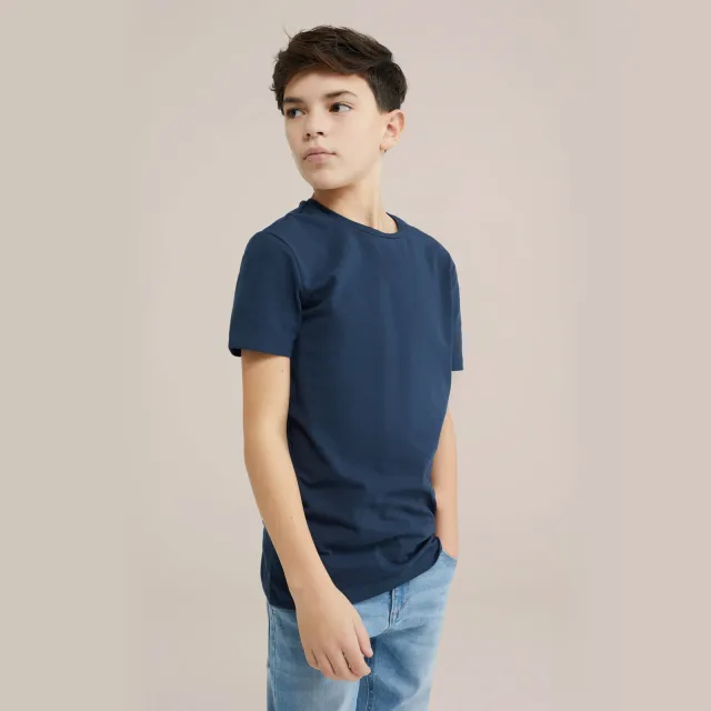 WE Fashion basic t-shirt marineblauw, foto 2