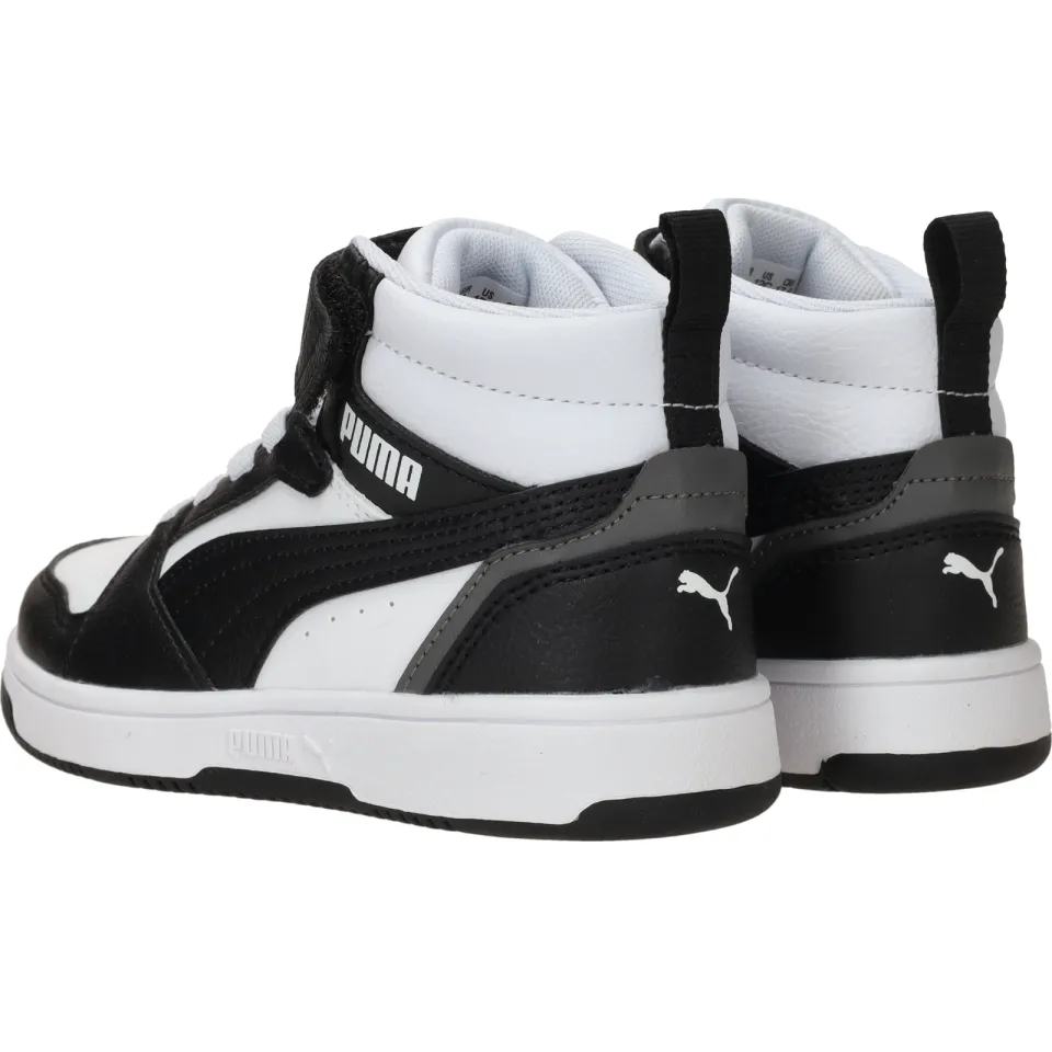 Puma Rebound V6 Mid hoge sneakers wit zwart, foto 4