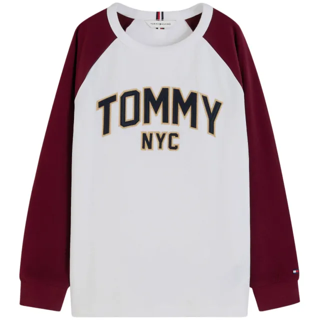 Tommy Hilfiger longsleeve wit donkerrood, foto 2