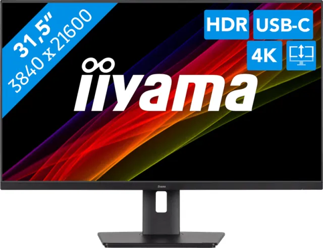 Iiyama ProLite XB3294UHSCP-B1 monitor zwart