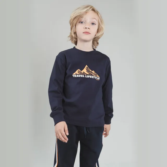 TYGO & vito jersey longsleeve met print donkerblauw