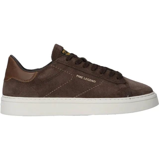 PME Legend CS-10 suède sneakers met logo - bruin