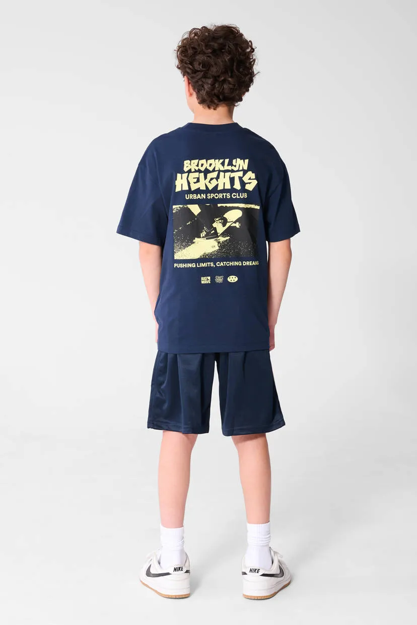 Shoeby T-shirt met backprint donkerblauw, foto 4