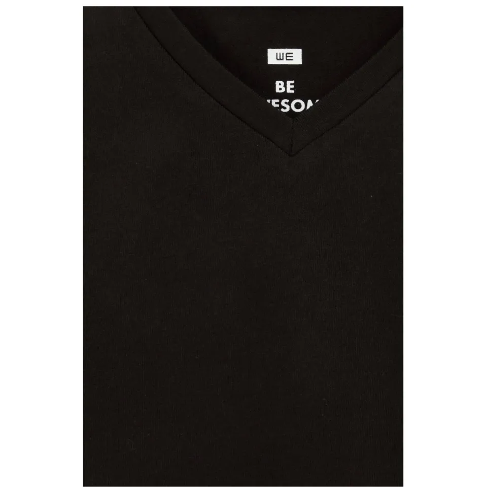 WE Fashion Fundamentals basic t-shirt zwart, foto 5