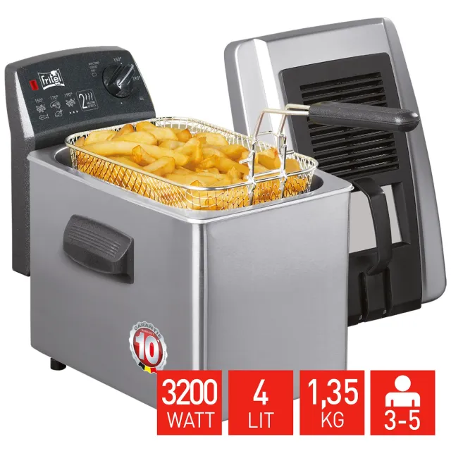 Fritel TURBO SF 4371 Friteuse Zilver