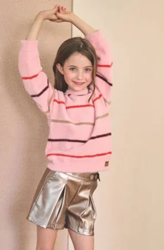 Nono Sulia imitatieleren korte broek goud, foto 5
