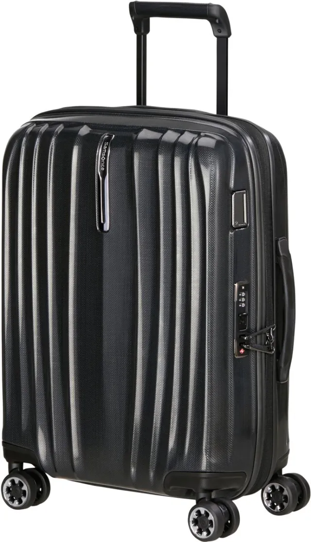Samsonite lichtgewicht koffer - Nexis handbagage spinner 55x40x20/23 uitbreidbaar - Roxkin technologie - repairable We Care - black ONYX BLACK