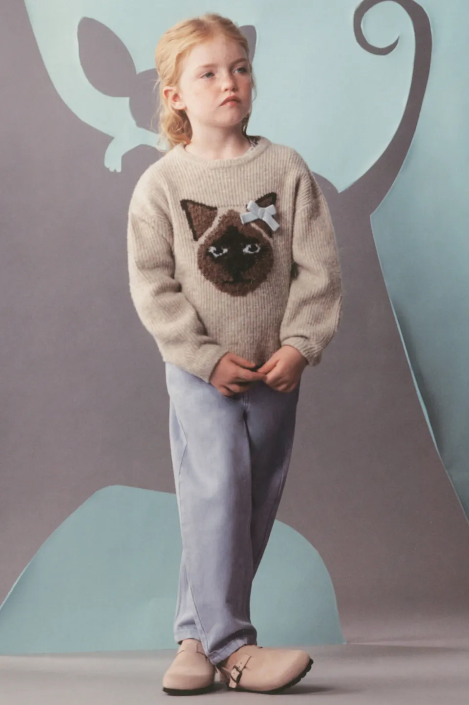 Mango Kids barrel jeans - lichtblauw