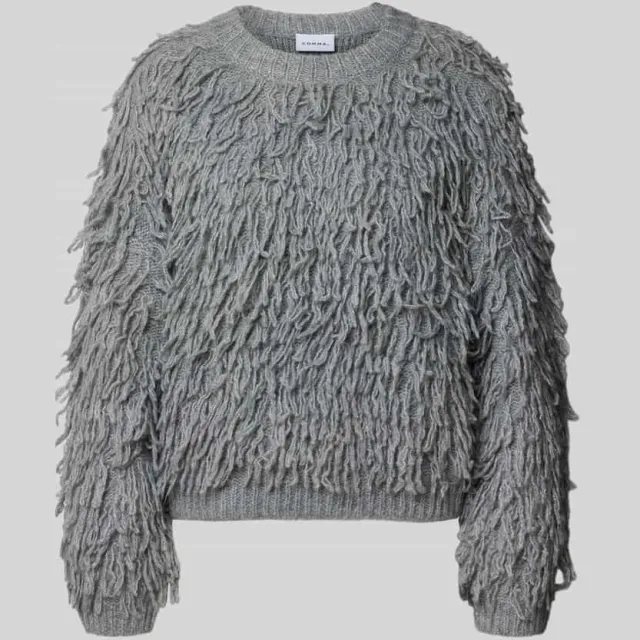 Comma Regular fit gebreide pullover van wolmix met alpaca-aandeel Grijs